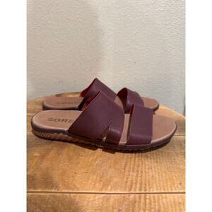 Sorel Women's Out N About Plus Slide burgundy size 9